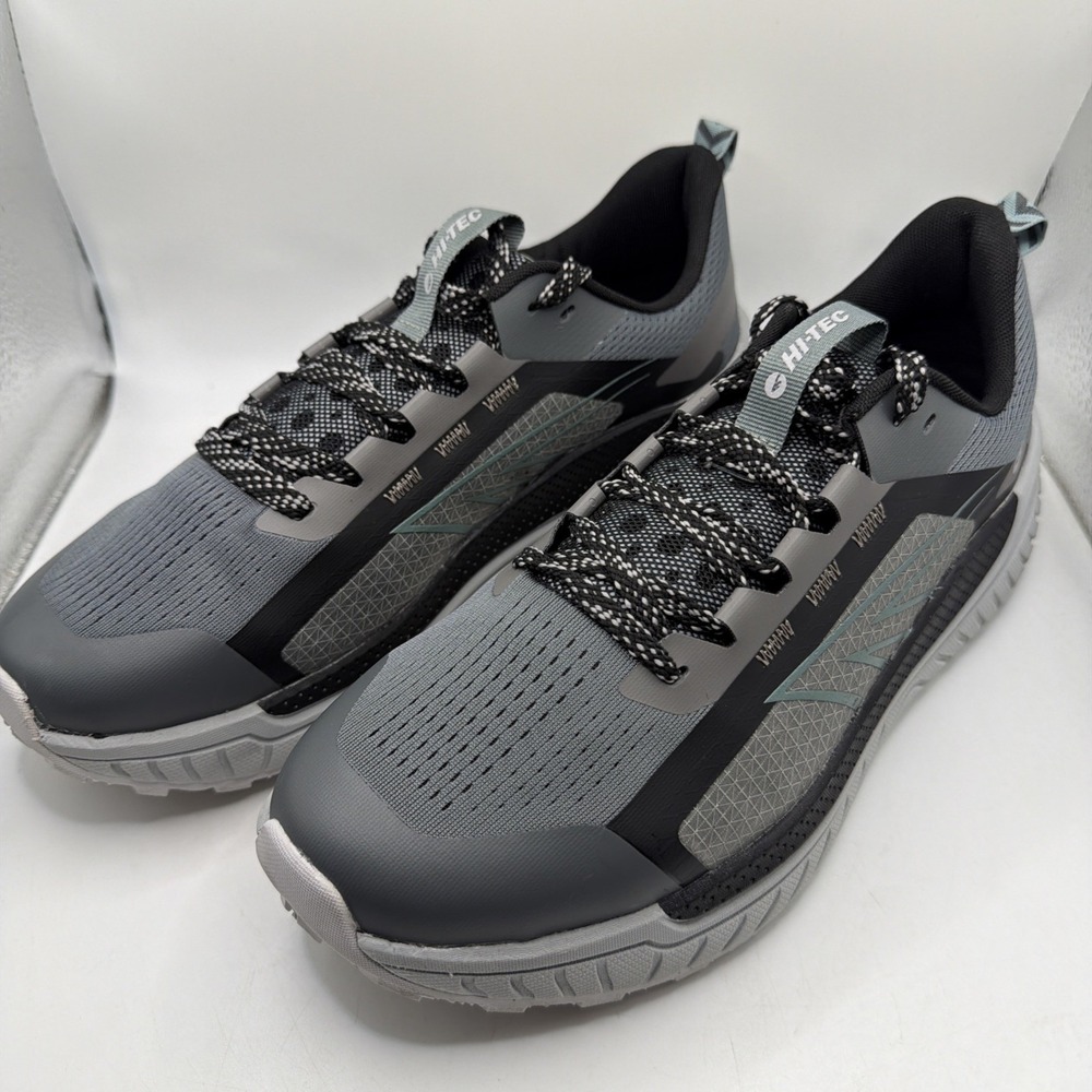 Hi-Tec Men's castle Rock Black Microchip Hiking Trail Sneakers size 10.